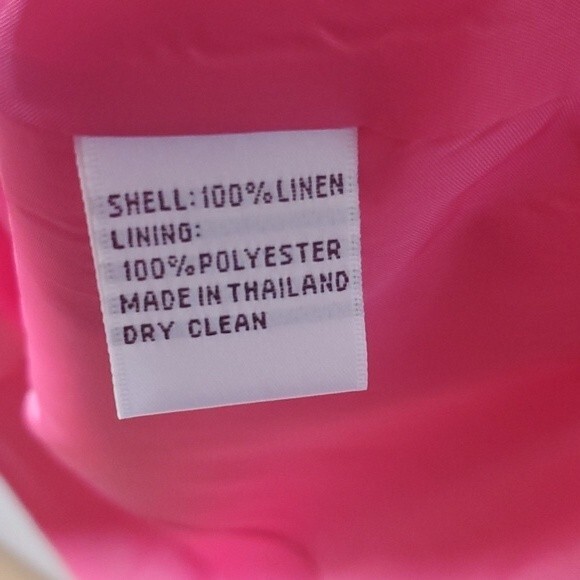 TALBOTS CLASSIC SLEEVELESS FIT & FLARE DRESS PINK CORAL 100% IRISH LINEN CAREER - Picture 7 of 9